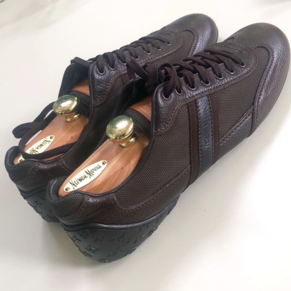 Louis Vuitton Authentic Leather Sneakers Sz 8 - Picture 6 of 14